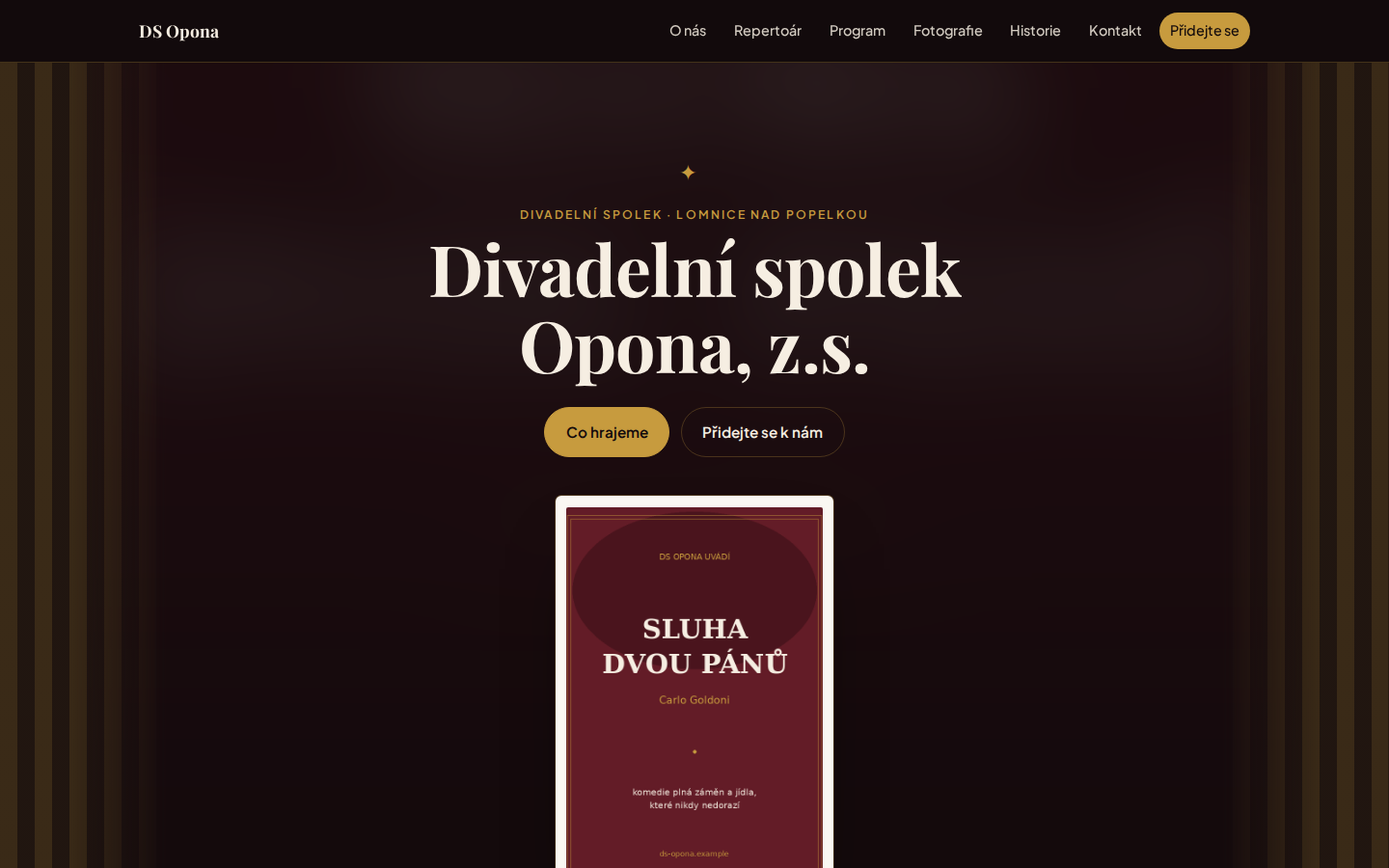 Motiv webu Opona
